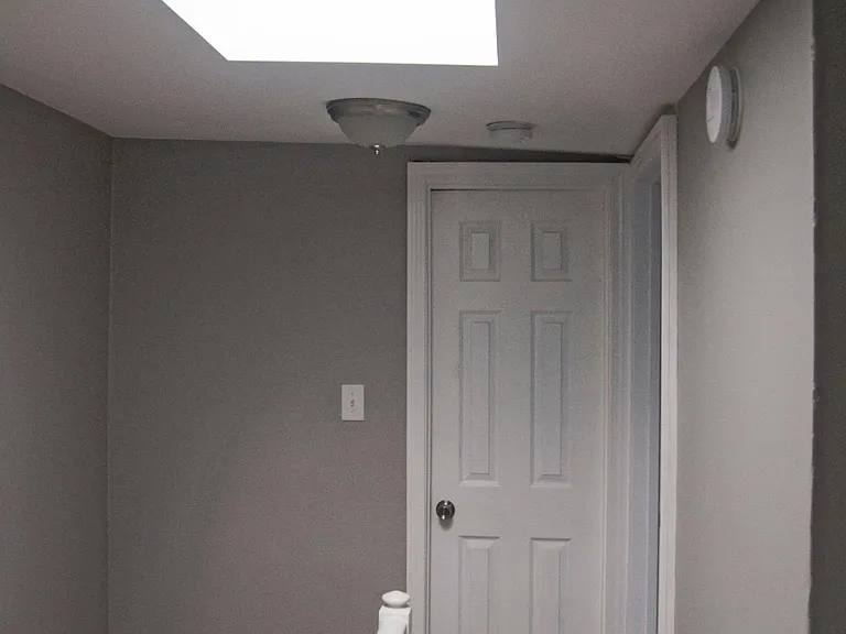Upstairs hallway and skylight