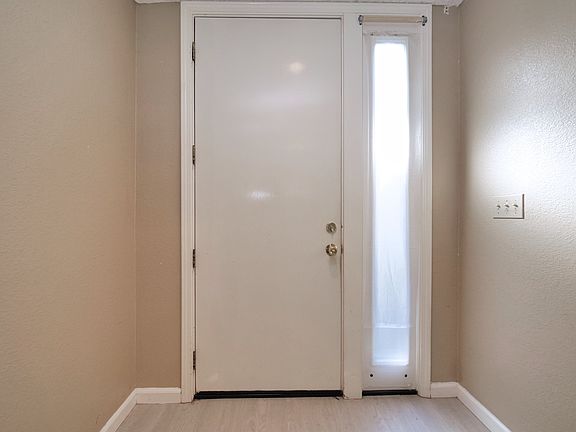 Front door view from inside the home