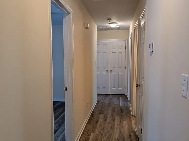 Hallway
Linen/storage closet at end with a smaller linen/storage closet in middle of hallway