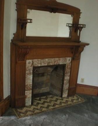 Tile fireplace
