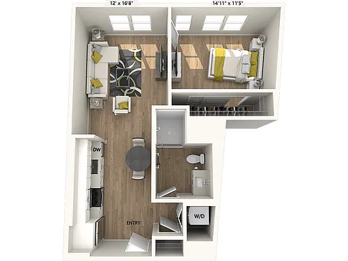Floor plan A2-FinishI-722sf