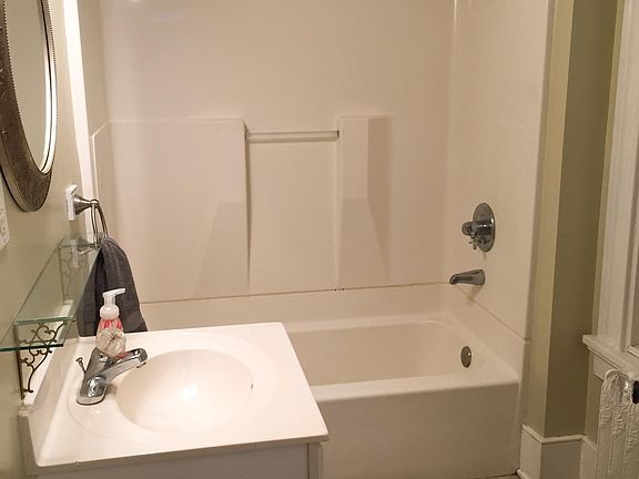 The first of two full bathrooms