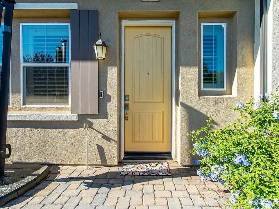 Front door and front yard