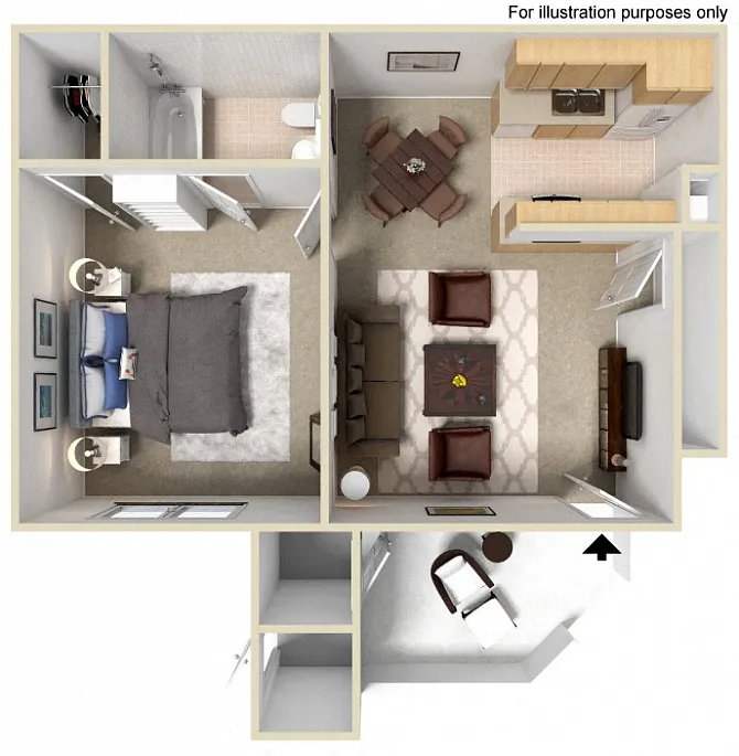 Floor plan One Bedroom