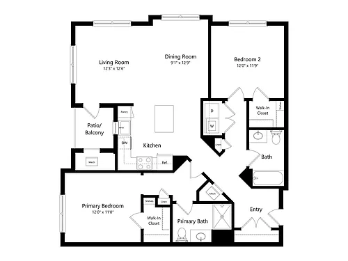 Floor plan 2x2I