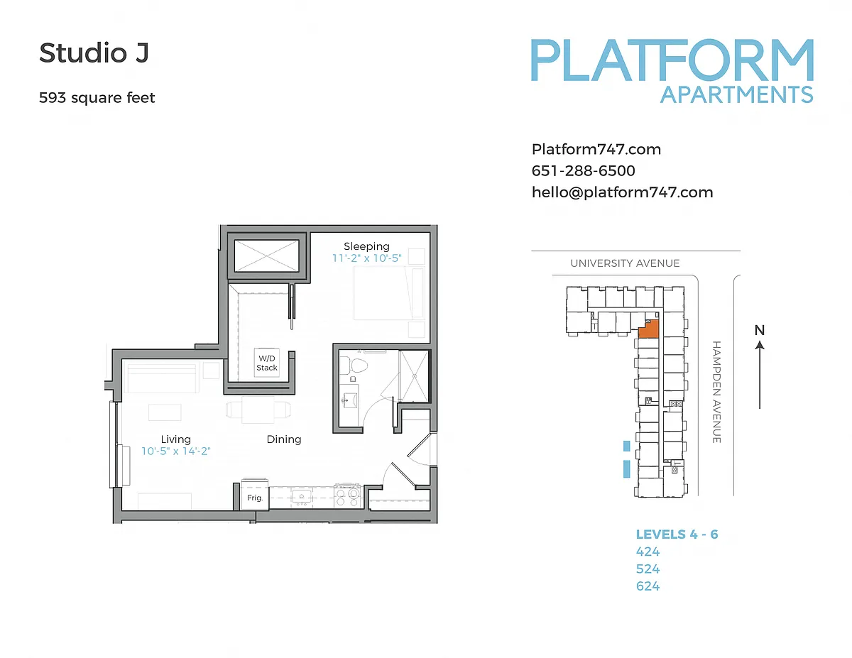 Floor plan Studio J