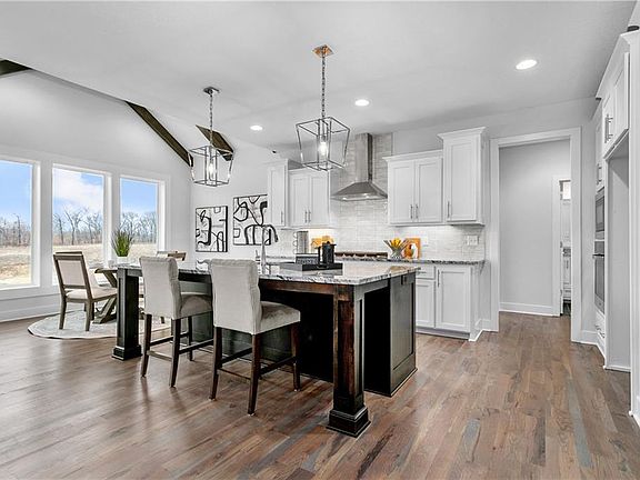 OPEN LIVING KITCHEN AND DINING AND LIVING ROOM. LARGE WALKIN PANTRY ON THE RIGHT. BACK HALL LEADS T