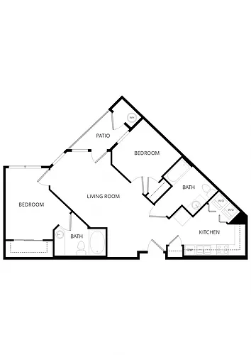 Floor plan 2 Bed small