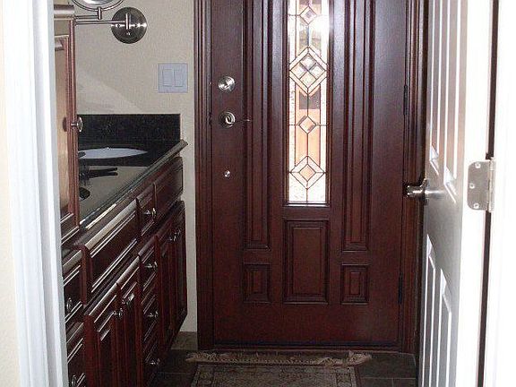 Master bath door to family jacuzzi