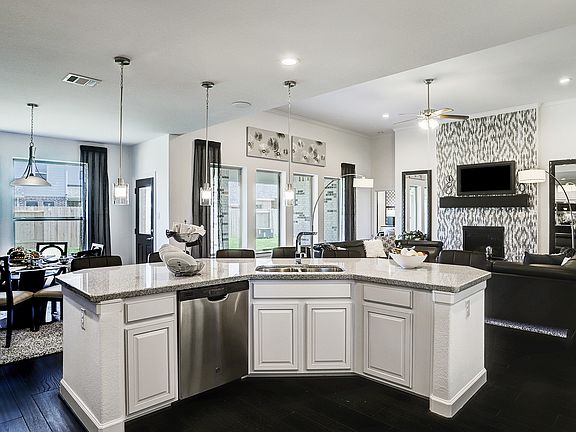 Kitchen overlooks great room