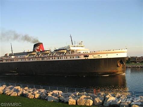 A short walk to view the S.S. Badger as it docks or sets sail