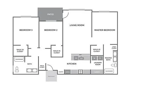 Floor plan 3 Bedroom