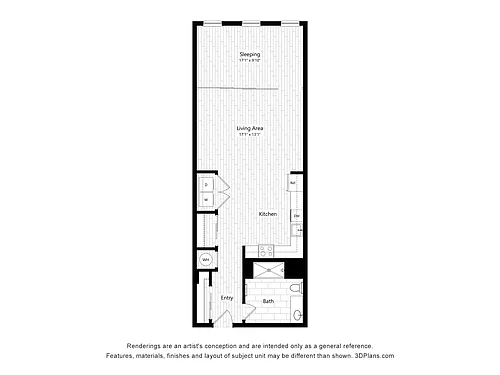 Floor plan Studio 203 Divider