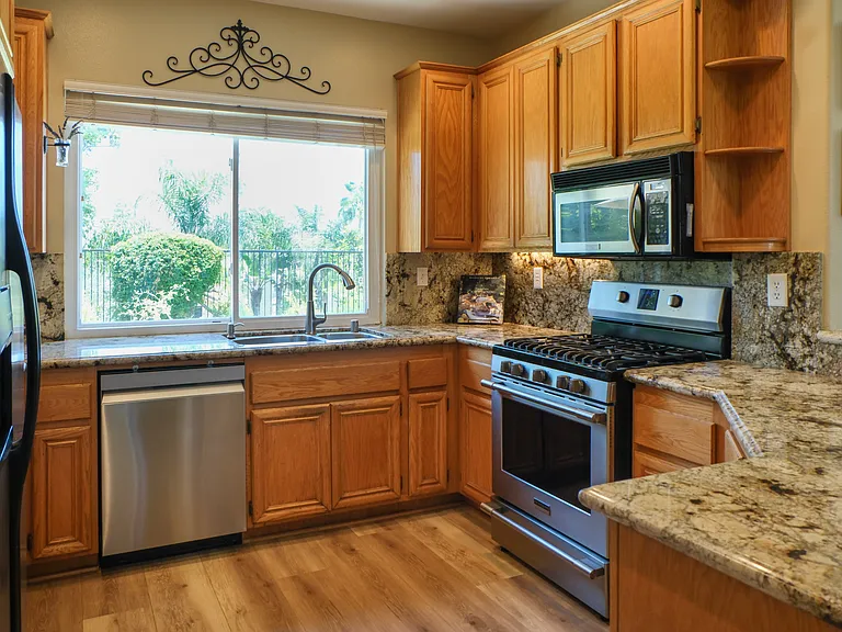Custom granite and under-lighting