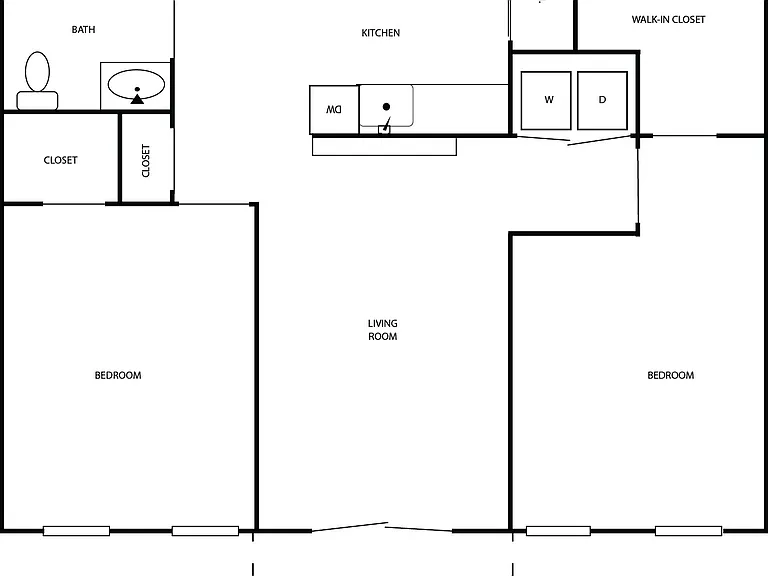 2 Bedroom Floorplan