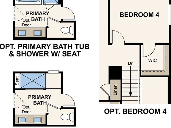 Plan 2054 Second Floor Options