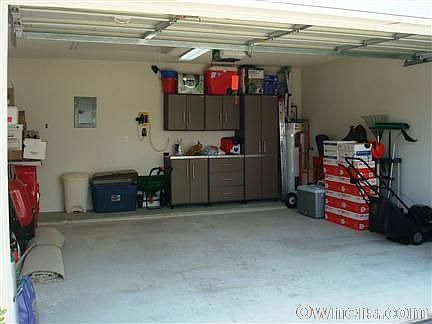2 car garage with work space
