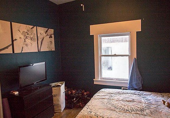 Main bed room is being painted white.