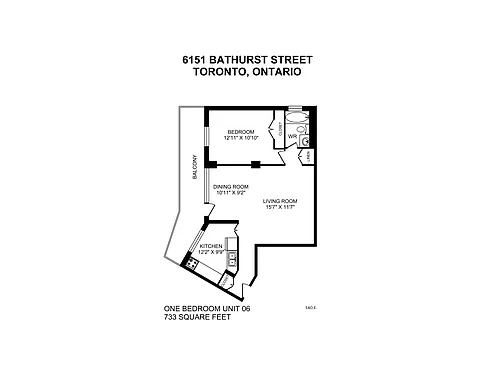 Floor plan 1 Bedroom 1 Bed 1 Bath 3