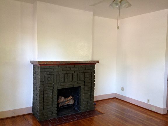 Wood burning fireplace