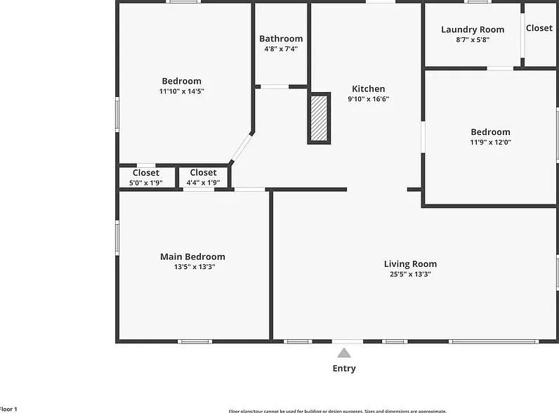 3 bed, 1.0 bath, 1270 sqft, $1,790 — Photo 2