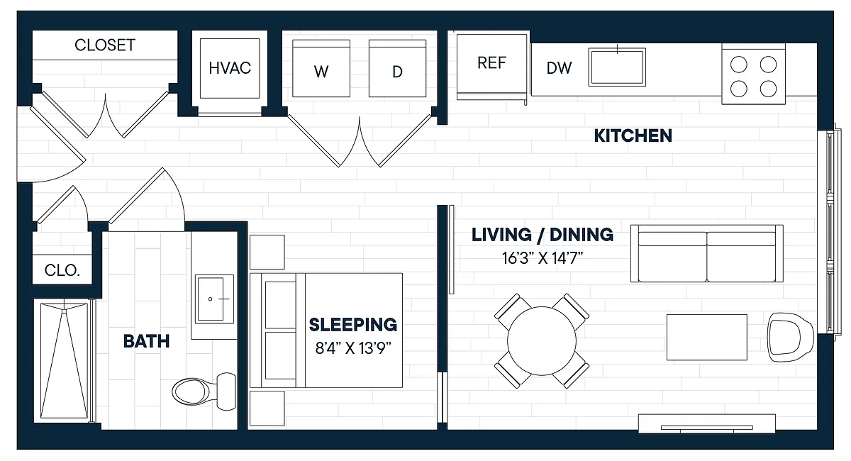 Floor plan Studio-S12a