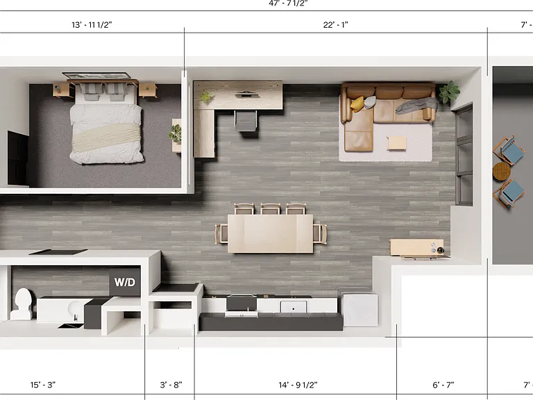 1 Bedroom Unit A6 1 Bedroom Unit A6