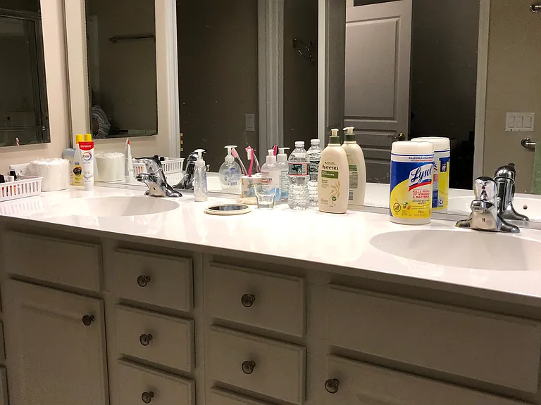 Master bathroom with double vanity