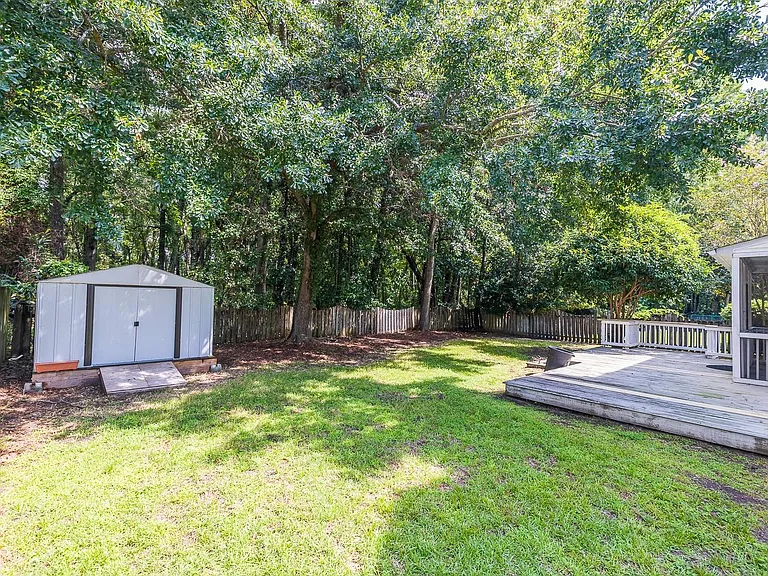 Back deck and shed