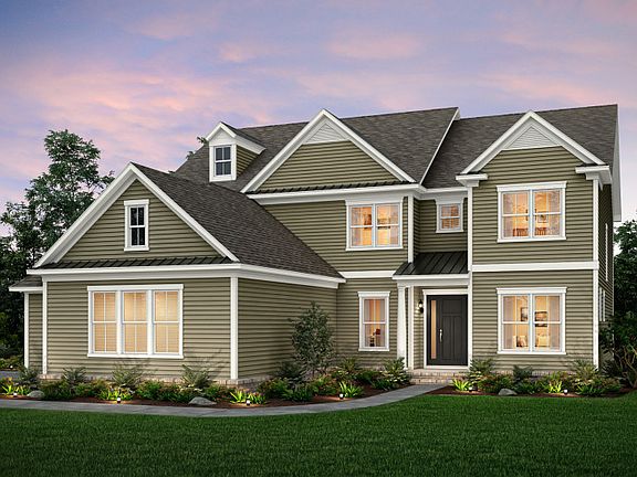 Hampton Exterior 1 features Hardi Board Siding and Covered Front Door