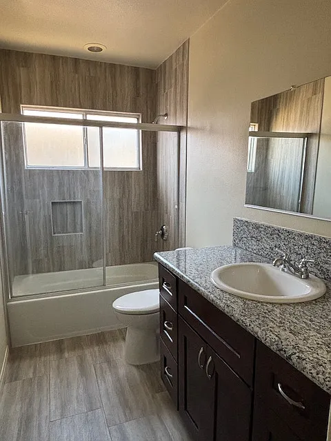 Bright bathroom with lots of storage under cabinet