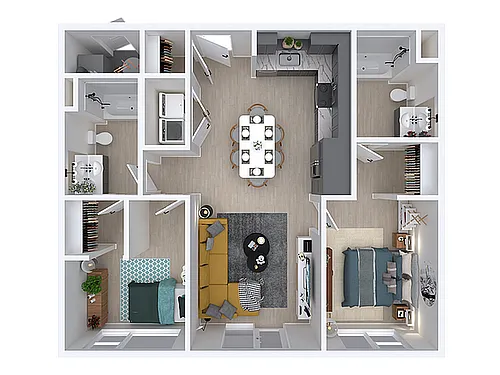 Floor plan Gahn (Income Restricted)