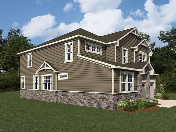 Sequoia French Country Enhanced Side Elevation rendering