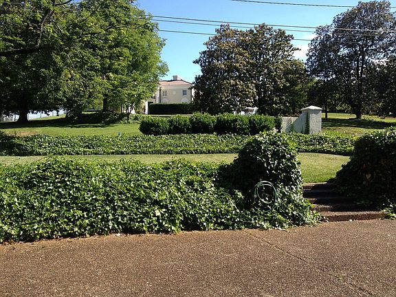 The Nicholas front yard