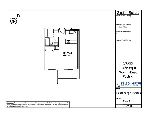Floor plan Studio