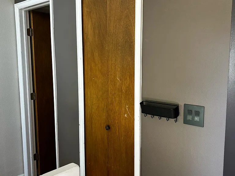 Closet and bathroom
