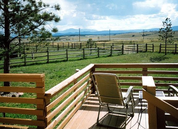 End of Deck with View of Pikes Peak
