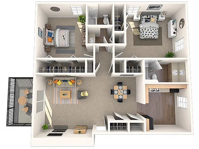 Floor plan 2x2A