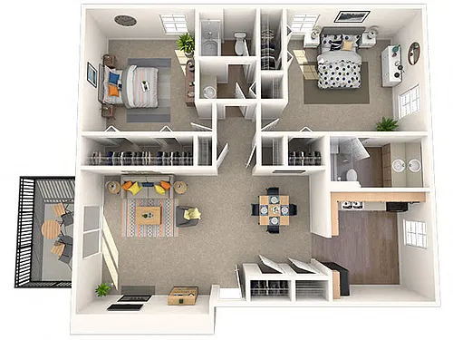 Floor plan 2x2A