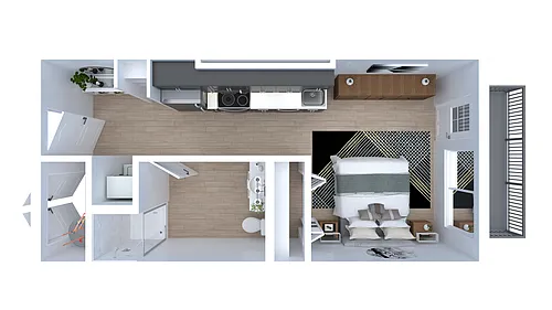 Floor plan Studio 1 ADA