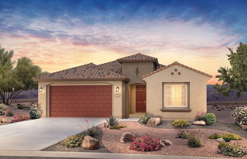 Single-story Tifton Walk floorplan shown in Elevation A with a two-car garage.