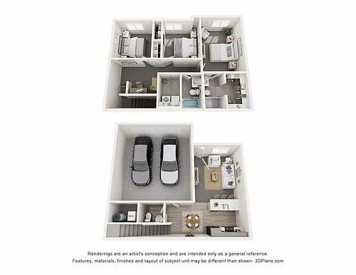 Floor plan Covington 3 Bedroom 2.5 Bathroom