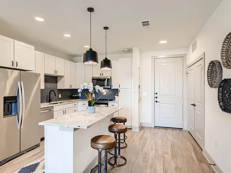Kitchen with island bar