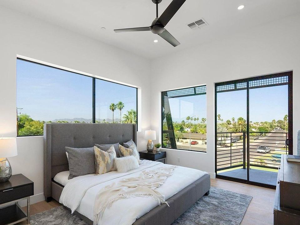 Master Bedroom with Cathedral Ceilings and Private Patio