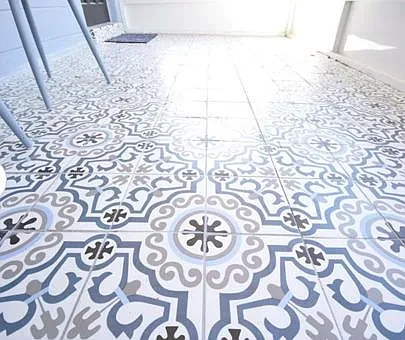 Italianate tile floors on front and back porches