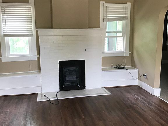 Cozy living room with electric fireplace