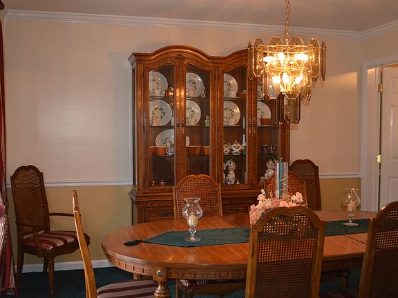 Dining Room w/ French Door & Chair Rail
