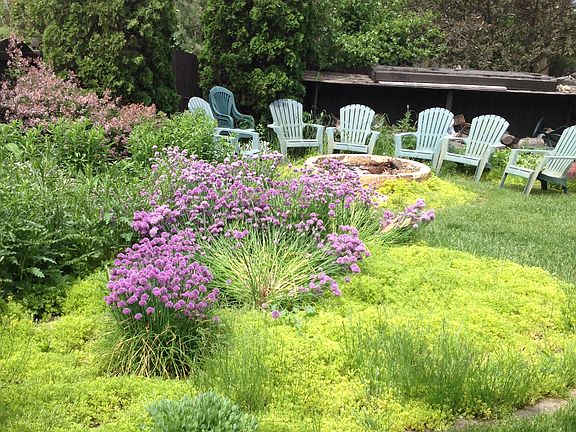 Fire pit in NW corner yard