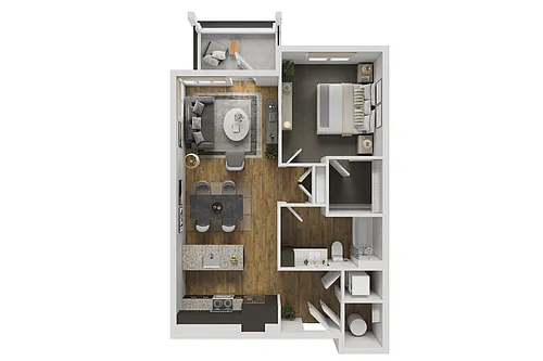 Floor plan 1X1 - A2