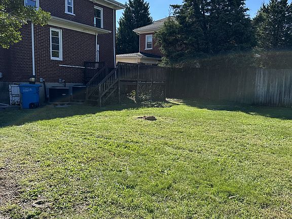 Large backyard, refinished back deck